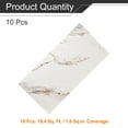 thumbnail image 3 of Uxcell 10pcs Peel and Stick Wall Panels 23.6" x 11.8" Skin Feel Brick Wallpapers (19.4 Sq. Ft. / 1.8 Sq.m. Coverage) Marble Tiles Adhesive Backsplash, Gray Stripes White, 3 of 6