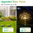 thumbnail image 2 of 2PCS 124 LED Solar Firework Lights Solar Starburst Fairy Lights Copper Wire Twinkling Solar Stake Lights with 8 Lighting Modes, 2 of 8