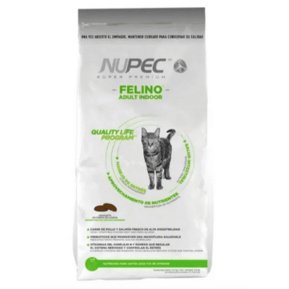 Alimento Seco para Gato NUPEC Felino Indoor 5 Kg