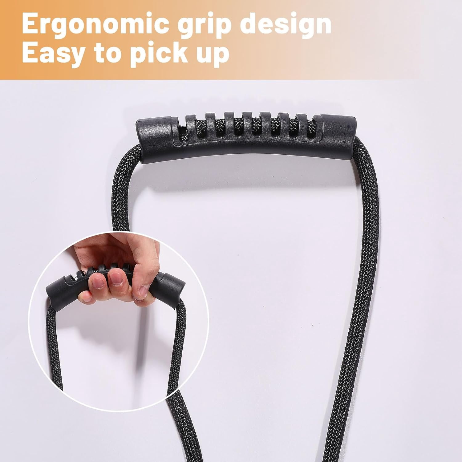 FEFEFW-6 Pack Loop-It Storage Straps 47 Inch Extension Cord Storage Straps Loop Hanger Organizer for Cable Management, Pool Hoses, Garden Hoses, Roap
