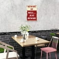 thumbnail image 2 of Funny Metal Tin Signs Man Cave Bar Basement Garage Poster Wall Art Decor Beware of Well Just Beware Vintage Metal Aluminum Sign, 2 of 5
