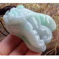 thumbnail image 4 of Certified Hand Carved Green Natural Myanmar Burma Grade A Jade jadeite Monkey Buddha Hand Pendant Necklace, 4 of 8