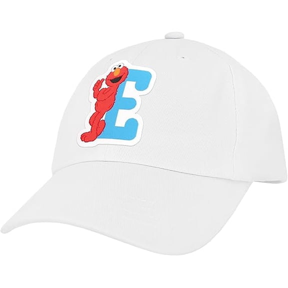 Sesame Street Elmo & Abby Kids Toddler Cap with Initial, Toddler Boys Hat, Youth Girl Baseball Cap, Cute Toddler Baseball Cap