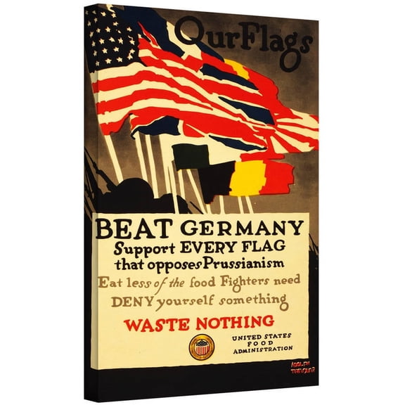 ArtWall Adolph Treidler   "Beat Germany " Gallery-Wrapped Canvas