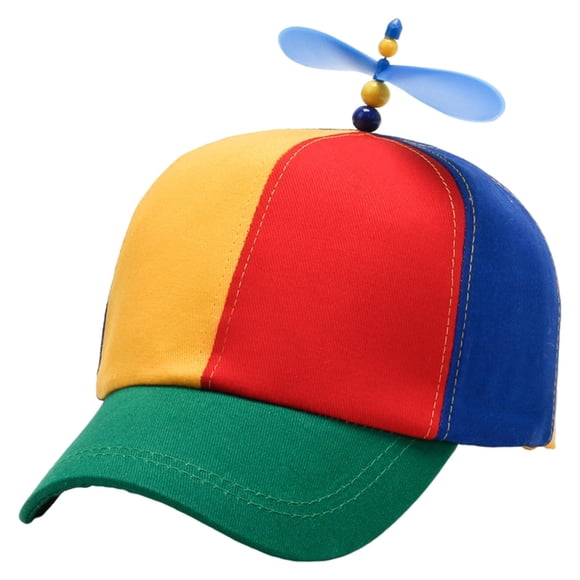 Colorful Propeller Hat, Adjustable Size Propeller Ball Hat Decoration Fashion Novelty Baseball Hat for Daily Wear Adult Women Girl