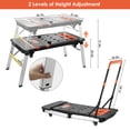 thumbnail image 3 of Pirecart 7 in 1 Multifunctional Folding Work Table, Heavy Duty Aluminum Legs and Plastic Tabletop, 3 of 9