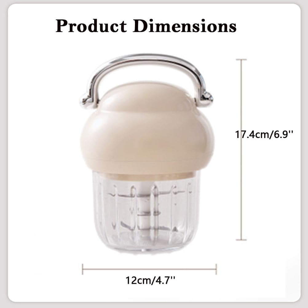 Electric Garlic Chopper, Mini Portable Veggie Chopper, 350ML Garlic Grinder Masher Onion Grinder, Blender to Vegetable, Wireless Food Processor for Ginger, Chili, Fruit, Meat, etc