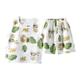 thumbnail image 3 of YHAJDS Kid Boy Girl 2 Piece Sleepwear Set Cartoon Print Cotton Sleeveless Top Shorts Home Set, 3 of 8