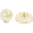 thumbnail image 3 of Die-Cast Round Bi-Fold Door Knob, 1-1/4 Inches with 1-3/4" Backplate, Polished Brass by Stone Harbor Hardware, 3 of 3