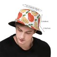 thumbnail image 2 of Bucket Hat for Men Women, Cute Red Pear Green Leaves Breathable Sun Hat Summer Beach Hats, Fun Womens Mens Bucket Hat for Travel Outdoor Vacation Fishing Hiking Sports, 2 of 6