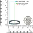 thumbnail image 4 of Black Tone, Simulated Cubic Zirconia Size-9 Square Half Eternity Ring Wedding Engagement Band 925 Sterling Silver, 4 of 7
