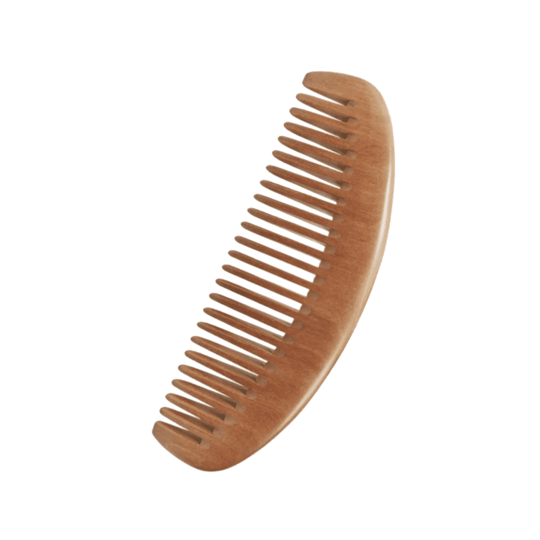 Onedor 100% Handmade Natural Green Sandalwood Buffalo Horn Hair Comb - 8 Inch