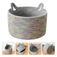 thumbnail image 5 of DINHEAROM 1Set Cat Ear Shape Cotton Rope Storage Basket for Home Decor Grey 24x24x14cm, 5 of 7