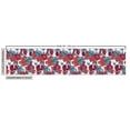 thumbnail image 3 of Vintage Fabric by the Yard, Pomegranate Fruit Hibiscus Flower Monstera Leaves Birds and Butterflies, Decorative Upholstery Fabric for Chairs & Home Accents, Blue Vermilion Maroon by Ambesonne, 3 of 5