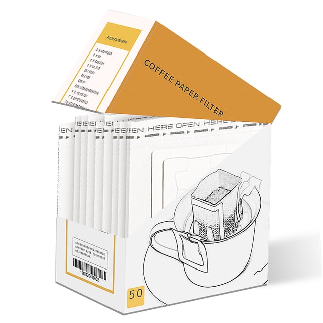 Bolsa de filtro de café portátil, goteo para el oído, té, café, filtros de grado alimenticio, filtrado de red, hogar, oficina, café, interior, 50 Uds. Inevent HA009431-00