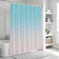 thumbnail image 6 of Aqua Blue Ombre Ocean Waves Bathroom Shower Curtains with 12 Hooks Polyester Waterproof Shower Curtain for Stalls and Bathtubs Summer Sea Coastal Decorative Bathroom Privacy Curtain 60x72 Inches, 6 of 9