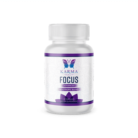 Karma Health Focus Leading Edge Nootropic Blend - Premium Nootropic Brain Supplement - Focus, Single-Mindedness & Memorization - L Theanine & Bacopa Monnieri - GMO free - (30ct) - 5 Pack
