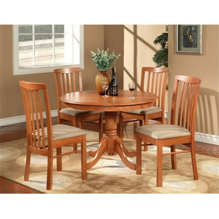 Old World Furniture Imports Wooden Imports Furniture HL3-CHR-C 3 PC Hartland Table 42 in. Round Table and 2 Microfiber Upholstered seat Chairs - Light Cherry Finish ()