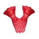 thumbnail image 3 of Guantes cortos de encaje para mujer, transparentes, elegantes, para boda, formales, fiesta de té, disfraz de princesa, novia, graduación, ópera Rojo, 3 of 8