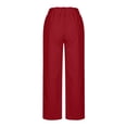 thumbnail image 6 of Giftesty Womens Pants Clearance Women Casual Solid Pants Comfortable Elastic High Waist Wide Leg Casual Loose Beach Pants, 6 of 6