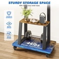 thumbnail image 6 of RTVR Mobile TV Stand on Wheels for 37-75 inch Flat Curved Screen, Height Adjustable Rolling TV Cart with Reinforced Storage Shelves up to 150 lbs, 6 of 9
