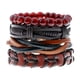thumbnail image 2 of Fiudx Conjunto de Pulseras de Cuero, Pulseras Ajustables Estilo Cuerda, Joyería de Moda de 4 Piezas, Accesorios Versátiles para Cualquier Atuendo, Ideal para El Día a Día, Un Brazalete de Moda para M, 2 of 5