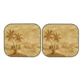 thumbnail image 5 of Lsque Retro Palm Tree 2 PCS Windshield Sun Shade | CarFoldable Window Covers | Car Accessories Reflect UV for Universal Cars SUV Truck | Large, 5 of 7