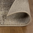 thumbnail image 4 of 8' X 10' Beige Gray And Black Damask Distressed Stain Resistant Area Rug, 4 of 5