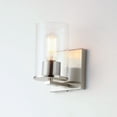 thumbnail image 2 of Sleek 1 - Light Satin Nickel / Silver Industrial / Modern / Transitional Incandescent Glass And Steel, 2 of 5