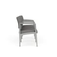 thumbnail image 4 of Lenox Chaise d'Attente de Réception en Acier à 3 Places / Acier Argenté / Gris Pâle, 4 of 5