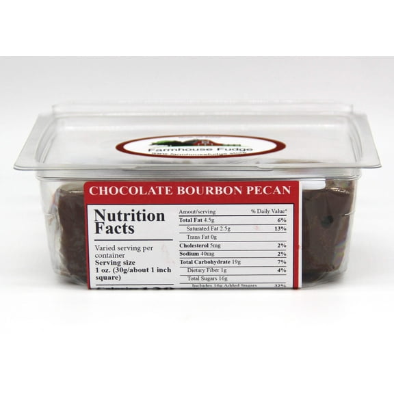 Farmhouse Fudge:  Chocolate Bourbon Pecan Fudge (8 Ounces)