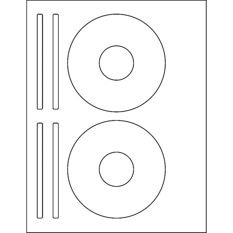 Business Source Laser/Inkjet CD/DVD Labels Permanent Adhesive - 4.62