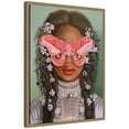 thumbnail image 4 of Kate and Laurel Framed Canvas Wall Art Print In The Garden With Antheia by Charlotte Brindley, 18 x 24 Sylvie Dark Gold Frame, Whimsical, Animal Art for Wall Decor, 4 of 8
