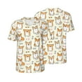 thumbnail image 3 of Daiia Cartoon Corgi Mens Baseball Jersey Button Down Shirts Short Sleeve Sports Uniforms-X-Large, 3 of 9