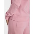 thumbnail image 2 of Time and Tru Women's Fleece Sweatshirt and Barrel Leg Pants Set, 2-Piece, Sizes XS-XXXL, 2 of 5