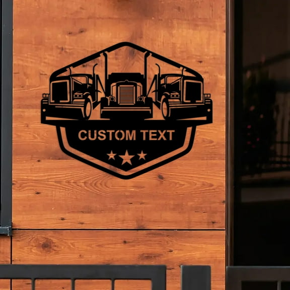 Custom Truck Metal Wall Art Personalized Truck Metal Sign, Metal Truck Wall Decoration