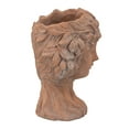 thumbnail image 6 of 8" X 9" Brown Greek Bust Planter, Cement Head Planter for Indoor & Outdoor Decor, 6 of 15