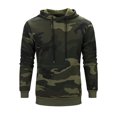 thumbnail image 1 of Sudadera con capucha Unique Bargains de camuflaje con forro de felpa para hombre Verde M, 1 of 6