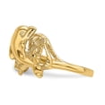 thumbnail image 4 of 14k Polished Two Plumeria Flowers w/ Dolphin Ring R820, 4 of 7
