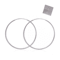 thumbnail image 1 of Aretes Arracada Redonda De Plata 925 +bolsa De Tela Plateado, 1 of 5