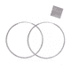 thumbnail image 1 of Aretes Arracada Redonda De Plata 925 +bolsa De Tela Plateado, 1 of 5