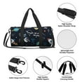 thumbnail image 4 of Fotbe Space Bolsa Deportiva de Lona Plegable con Estampado, Bolsa de Gimnasio con Bolsillo Seco/Húmedo, Bolsa de Viaje Ultraligera de Gran Capacidad, 4 of 6