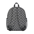 thumbnail image 3 of Gray Checkerboard Backpack Backpack for School,Cute School Bag,Schoolbag with Adjustable Shoulder Straps & Padded Back,13.8"x11.4"x6", 3 of 6
