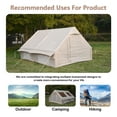 thumbnail image 7 of Homefun 9.8x13ft Quick-Setup Inflatable Camping Tent - 4-Season Waterproof & Windproof Glamping Tent with Hand Pump, Mesh & Chimney Windows, Oxford Cabin Design(Beige), 7 of 7