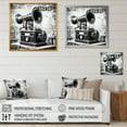 thumbnail image 4 of Designart "Black and White Vintage Phonographs" Fashion Framed Wall Art Decor - Glam Grey Phonographs Entryway Framed Wall Art, 4 of 6