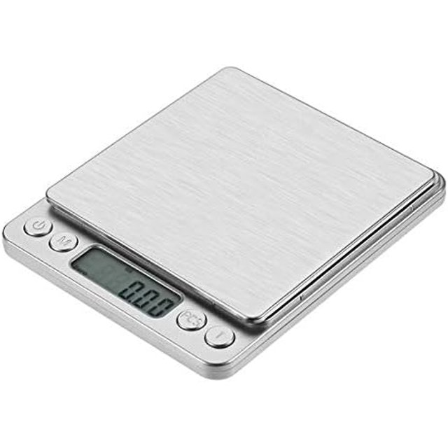 Báscula electrónica digital de bolsillo con pantalla LCD, 0,01 g - 500 g, para cocina, alimentos, diseño ultradelgado y joyería