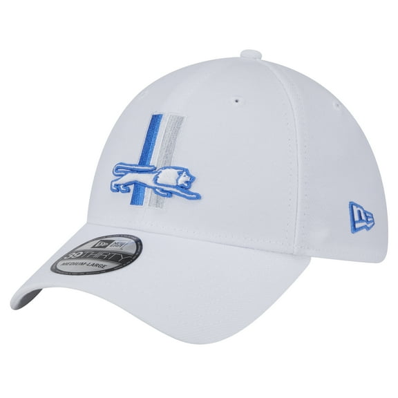 Men's New Era White Detroit Lions Throwback 39THIRTY Flex Hat