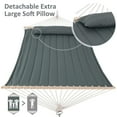 thumbnail image 6 of SUNCREAT Freestanding 2 Person Rope Hammock with Stand, Stand Alone Hammocks for Outside, 475 lbs Capacity, Gray Green, 6 of 10