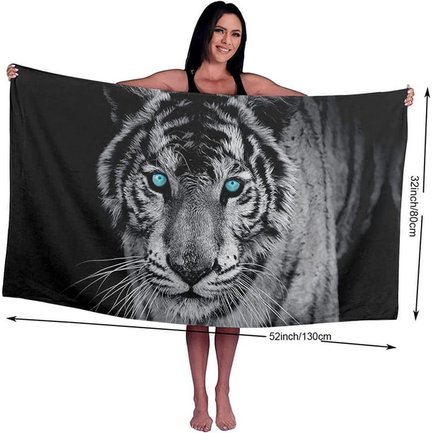 White Tiger Print Microfiber Absorbent Bath Towels Bath Hand Towels Face Terry Towel for Absorbent Bathroom Towel for MenWomenTravelSwim Walmart