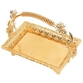 thumbnail image 3 of Metal Serving Platter, Coffee Serving Tray Vintage Zinc Alloy  For Cafe, 3 of 8